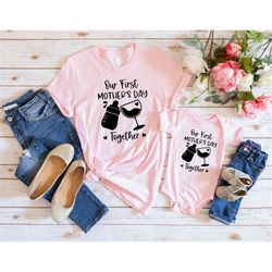 our first mother's day shirt, mothers day matching shirt, mother's day mommy and baby outfit, mother's day gift