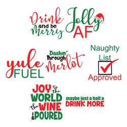 christmas wine bundle womens christmas shirt svg, christmas sign svg, christmas drink svg