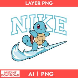 nike squirtle png, nike pokemon logo png, nike logo png, pokemon png, ai digital file