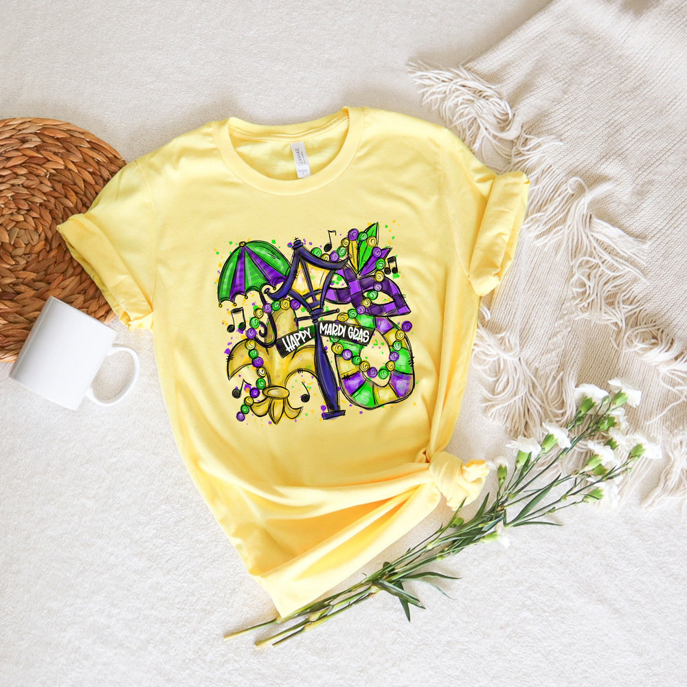 Fleur De Lis Shirt, Mardi Gras T-Shirt, Happy Mardi Gras Tee, Mardi Gras Apparel, Funny Mardi Gras Festival Tee, Mardi Grass Carnaval Outfit - 2.jpg