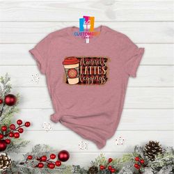 flannels lattes leggings shirt, christmas shirt, buffalo plaid shirt, family shirt, funny shirt, xmas shirt, cute christ
