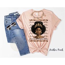 juneteenth queen melanin shirt, black owned shop, black independence day, african juneteenth girl's tee, melanin woman's