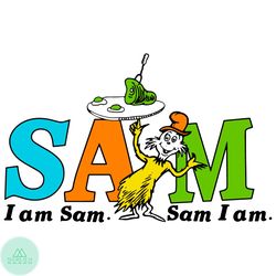 I Am Sam I Am Svg, Cat In The Hat Svg, Dr Hat Svg, Green Egg And Ham Svg