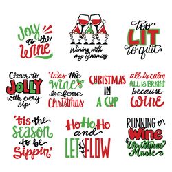 christmas wine glass svg file bundle, funny christmas wine glass svg file, wine tumbler svg, christmas svg bundle, wine
