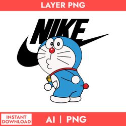 doremon nike png, nike logo png, doremon png, anime nike png, ai digital file