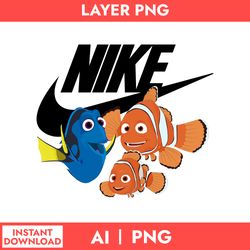 Finding Nemo Nike Png, Nike Logo Png, Finding Nemo Png, Ai Digital File