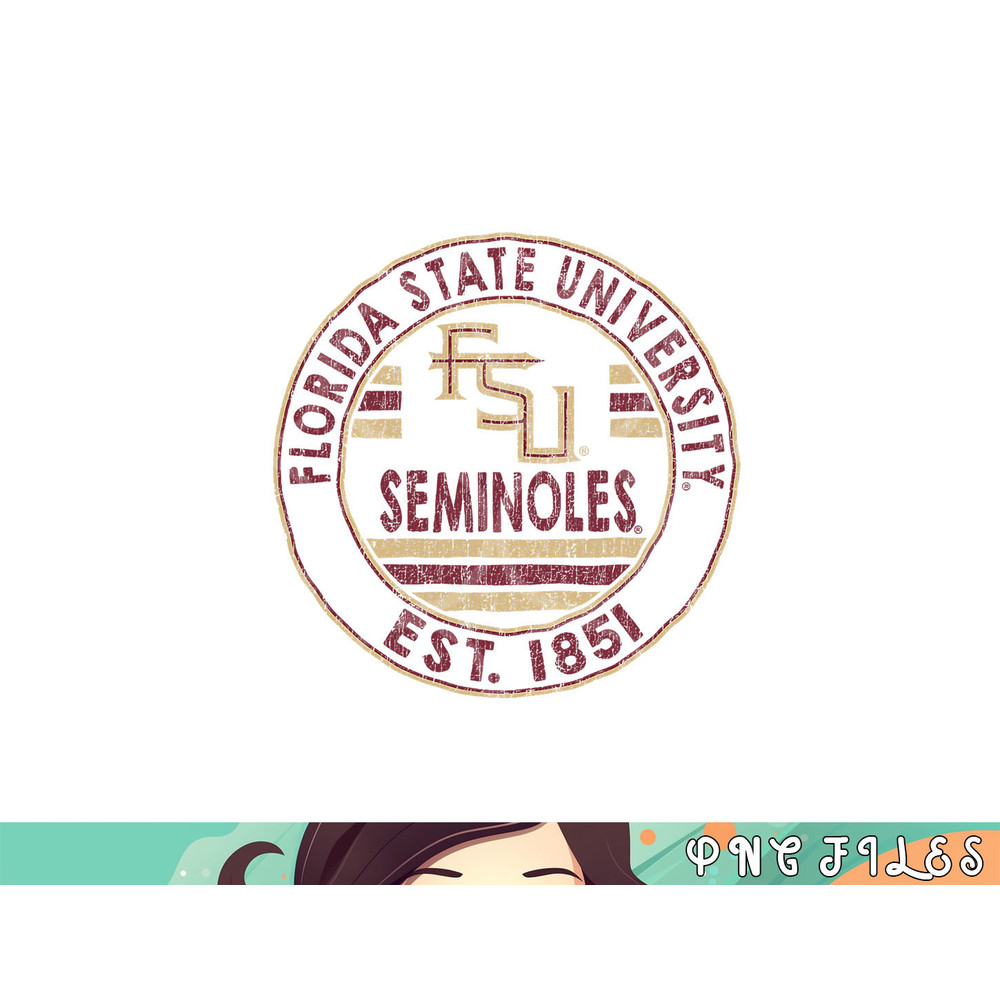 Florida State Seminoles Vintage FSU Logo Officially Licensed png, digital download copy.jpg