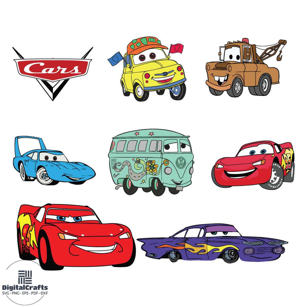 Cars Lightning Mc Queen Bundle Svg