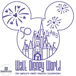 magic kingdom 50th anniversary svg, mickey mouse svg