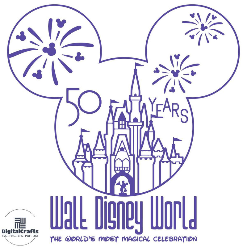 Magic Kingdom 50th Anniversary Svg Mickey Mouse Svg