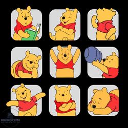 pooh moods winnie the pooh svg, disney svg, the pooh svg