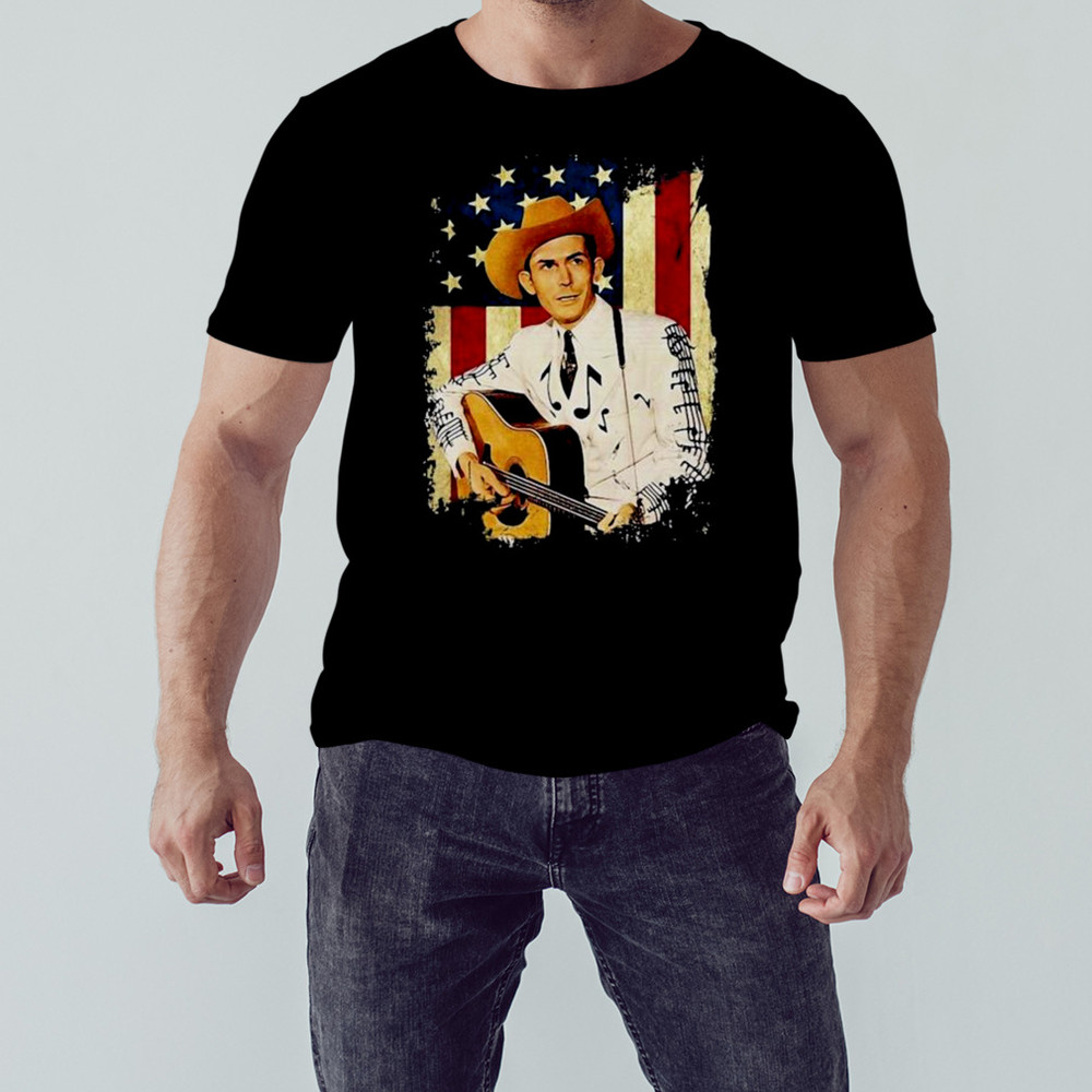 2023 Official Graphic Hank Idol Williams Retro Flag American Country Music tee, Shirt For Men Women, Graphic Design