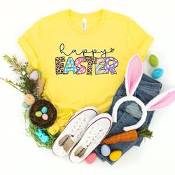 Happy Easter Shirt, Easter Bunny Shirt, Easter Rainbow Shirt, Easter Family Shirt, Easter Tee, Egg T-shirt, Easter Day,