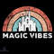 Magic Vibes Castle Svg Vintage Rainbow Svg Disney Castle Svg Disney Svg