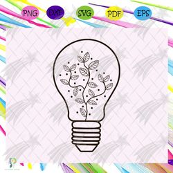 plant svg, plant light bulb, light bulb clipart,