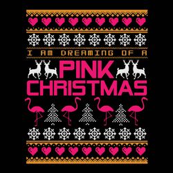 im dreaming of pink christmas svg, christmas svg, xmas svg, merry christmas, christmas gift, pink christmas, flamingo sv