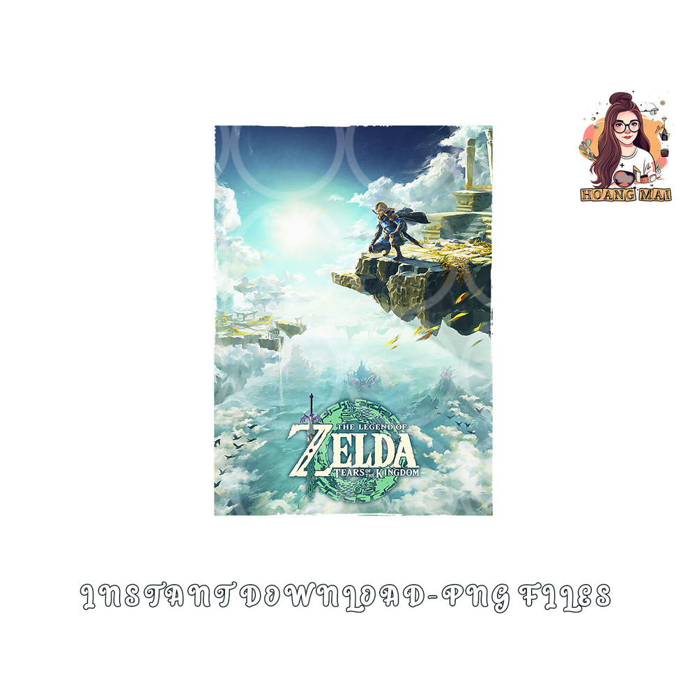 The Legend of Zelda Tears Of The Kingdom Box Art Poster png, digital download copy.jpg