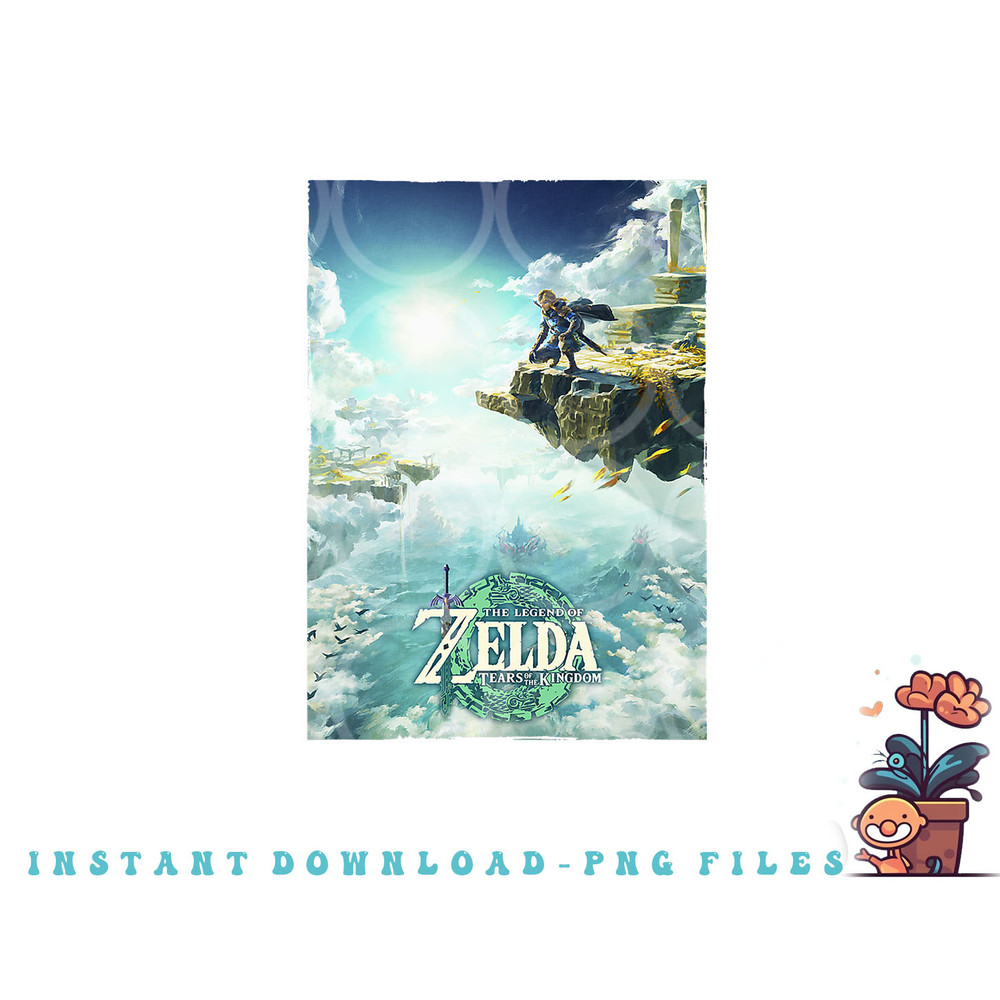 The Legend of Zelda Tears Of The Kingdom Box Art Poster png, digital download copy.jpg