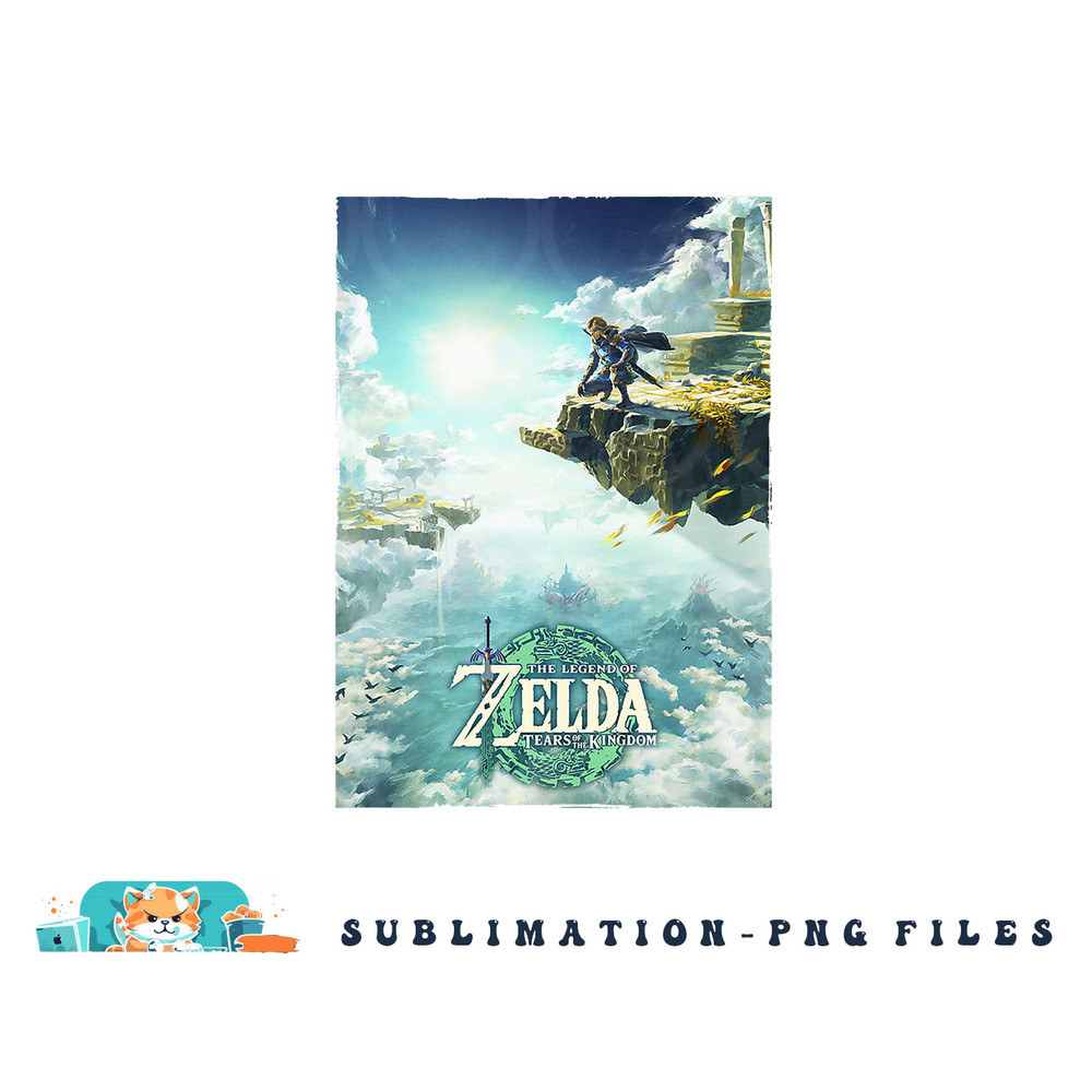 The Legend of Zelda Tears Of The Kingdom Box Art Poster png, digital download copy.jpg