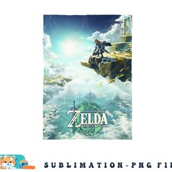 the legend of zelda tears of the kingdom box art poster png, digital download copy