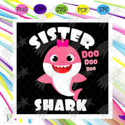 sister shark doo doo doo svg, trending svg, siste