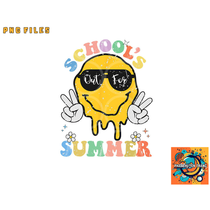 Funny Groovy School s Out For Summer Graduation Teacher Kids png, digital download copy.jpg