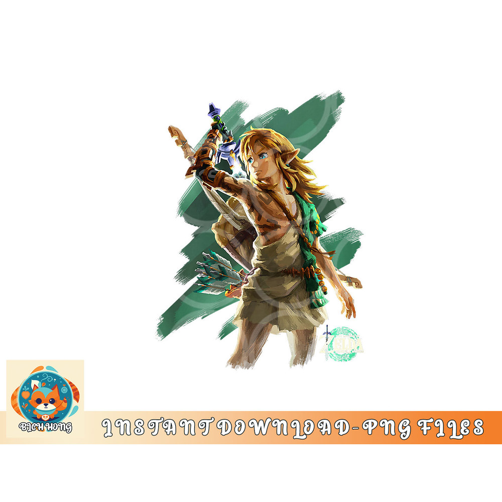 The Legend of Zelda Tears Of The Kingdom Link Hero Poster Premium png, digital download copy.jpg