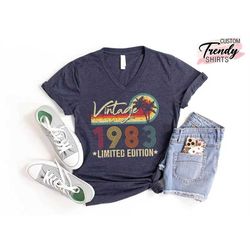 1983 birthday clothing, vintage 1983 birthday gift, 40th birthday shirt, 40th birthday gift, fabulous 40 shirt, turning