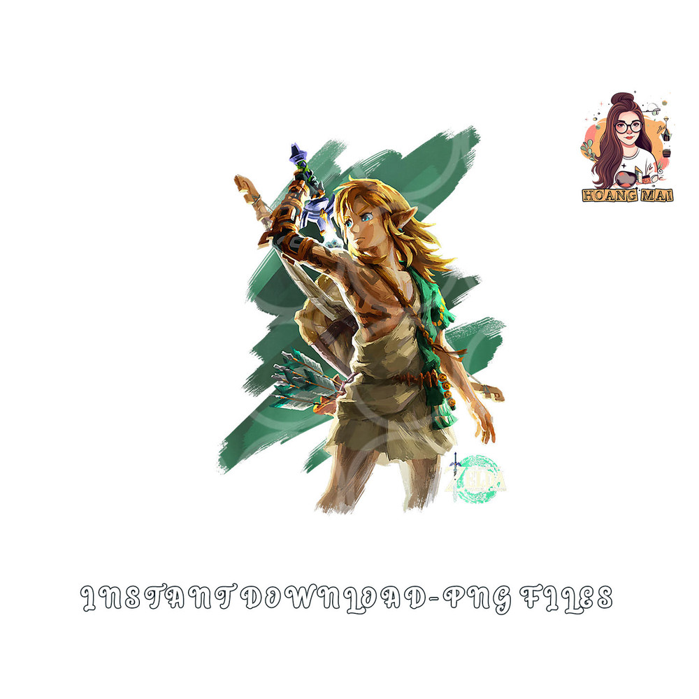 The Legend of Zelda Tears Of The Kingdom Link Hero Poster Premium png, digital download copy.jpg