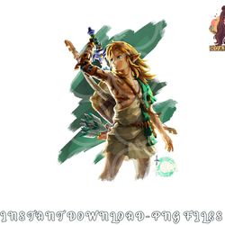 the legend of zelda tears of the kingdom link hero poster premium png, digital download copy