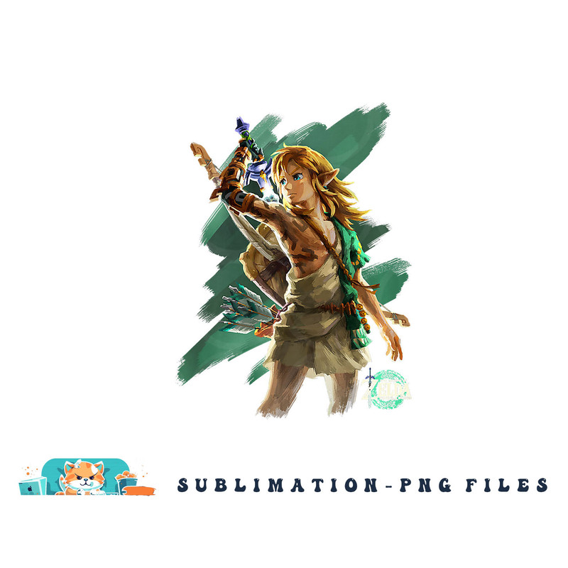 The Legend of Zelda Tears Of The Kingdom Link Hero Poster Premium png, digital download copy.jpg