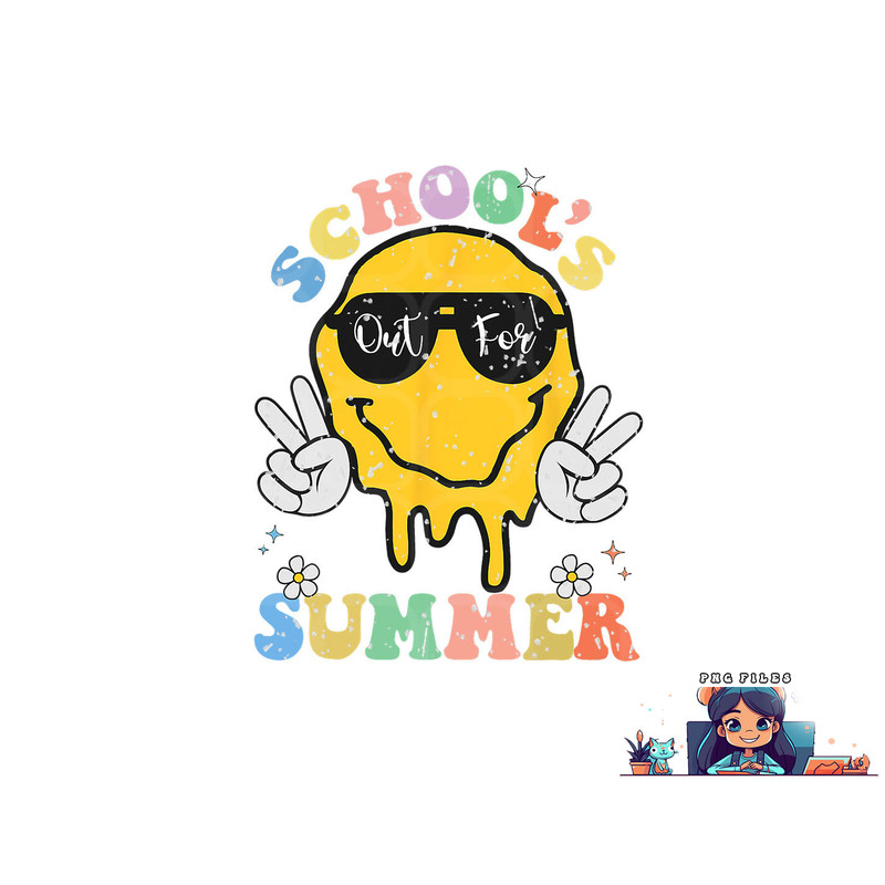 Funny Groovy School s Out For Summer Graduation Teacher Kids png, digital download copy.jpg