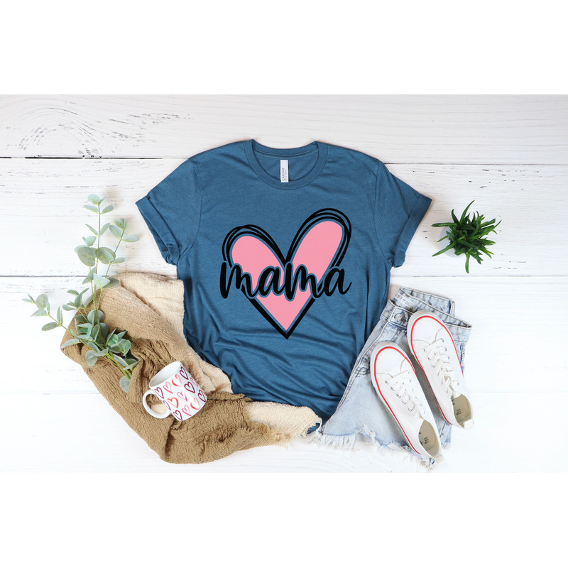 Mama Shirt, Mama Heart Shirt, Mothers Day Gift, Custom Shirt for Mothers, Mom T shirt, Mommy Tee, Mom Personalization Gift, New Mommy Gift - 2.jpg