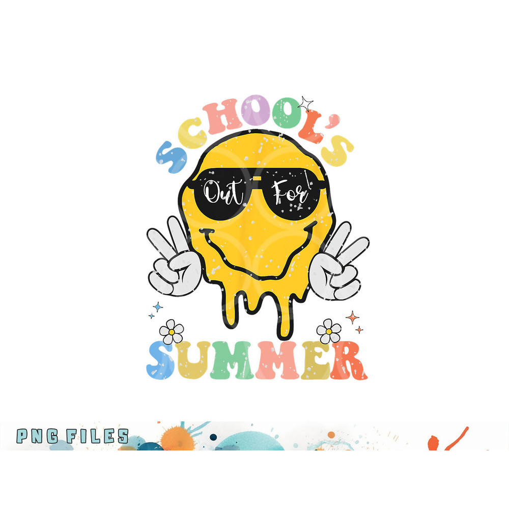 Funny Groovy School s Out For Summer Graduation Teacher Kids png, digital download copy.jpg