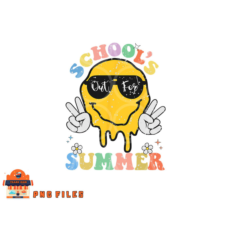 Funny Groovy School s Out For Summer Graduation Teacher Kids png, digital download copy.jpg
