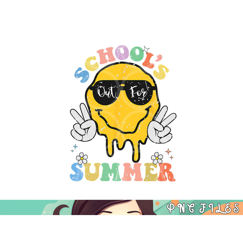 Funny Groovy School s Out For Summer Graduation Teacher Kids png, digital download copy.jpg