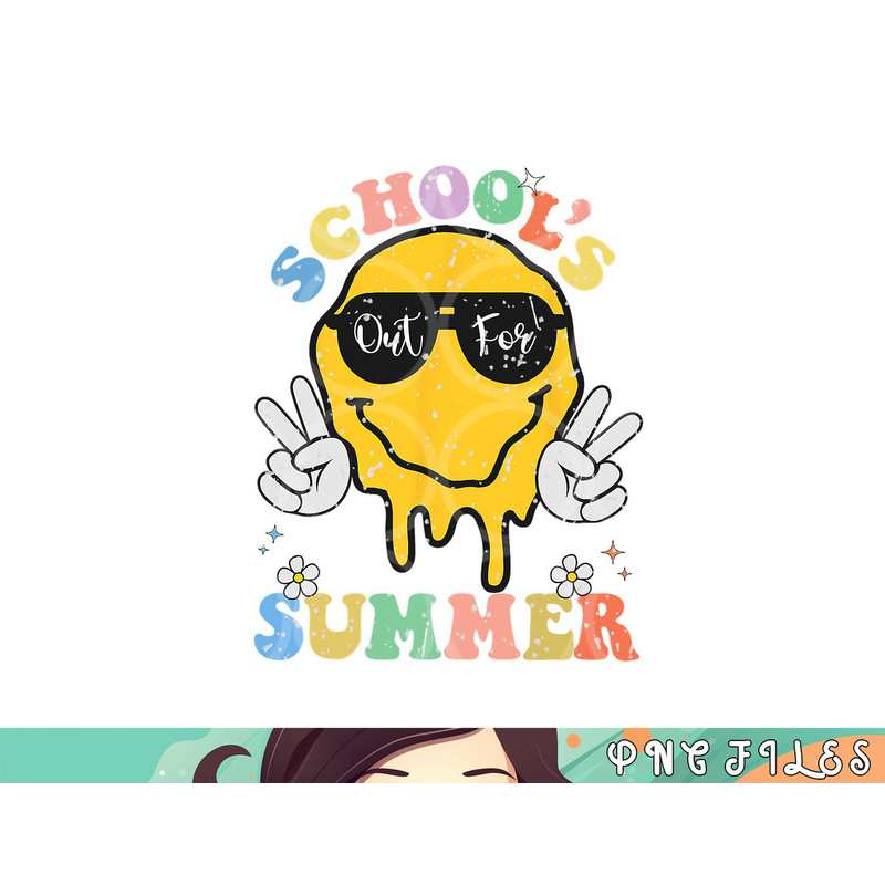 Funny Groovy School s Out For Summer Graduation Teacher Kids png, digital download copy.jpg