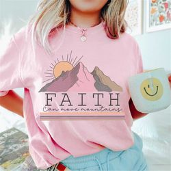faith comfort color t-shirt, god tee, christian clothing, faith apparel, bible verse, religious shirt, john 3:16, make h