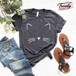 kitty cat face shirt, cat lover shirt, whiskers face shirt, kitty kitten shirt, womens cat shirt, animal lover shirt, ki