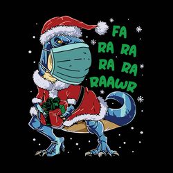 dinosaur christmas fa ra ra rawr t rex santa face mask svg, christmas, christmas svg, christmas svg files