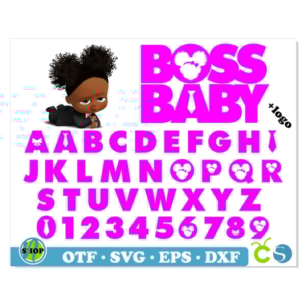 African American Boss Baby Girl font | Afro Boss Baby Girl f - Inspire ...