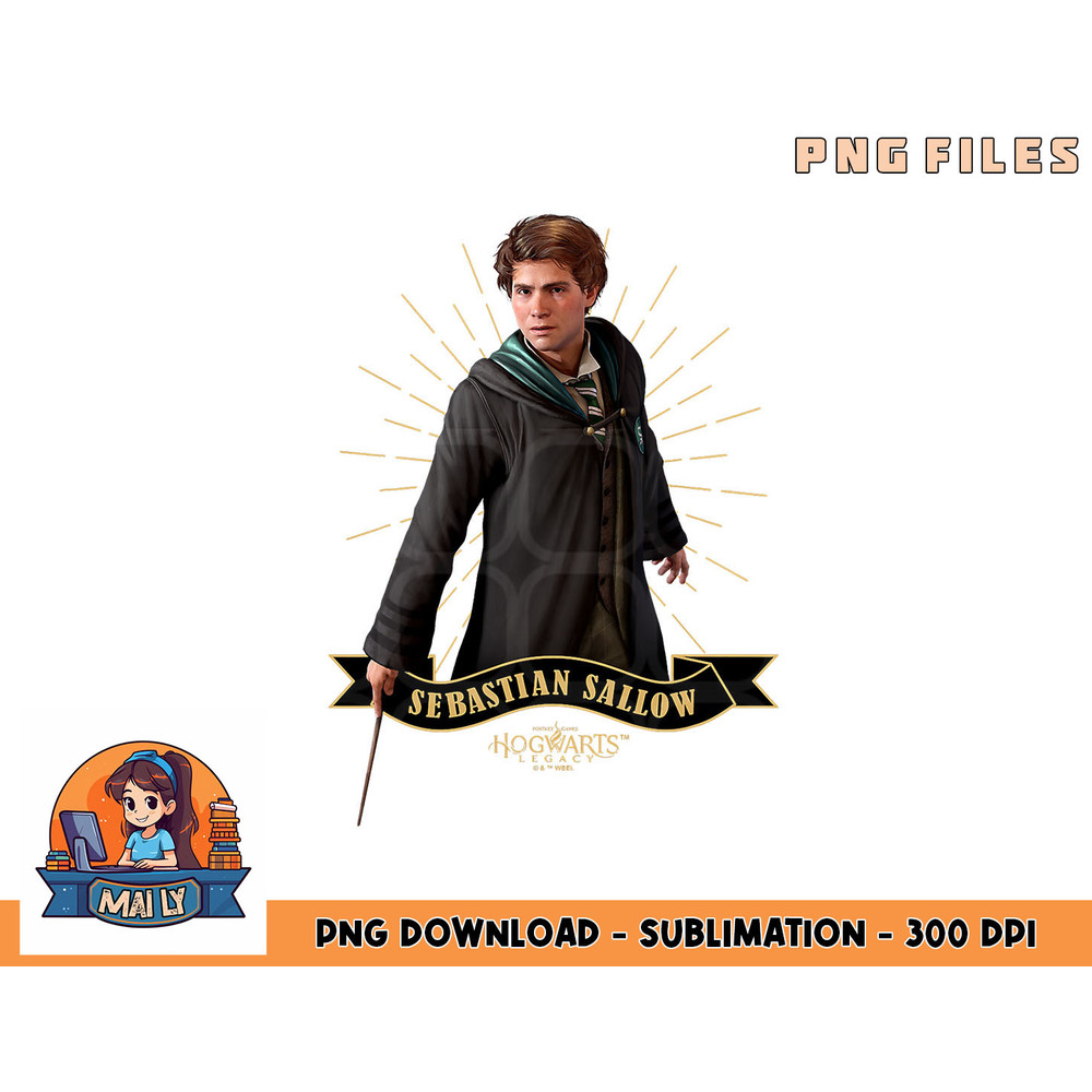 Harry Potter Hogwarts Legacy Sebastian Sallow Slytherin png, digital download copy.jpg