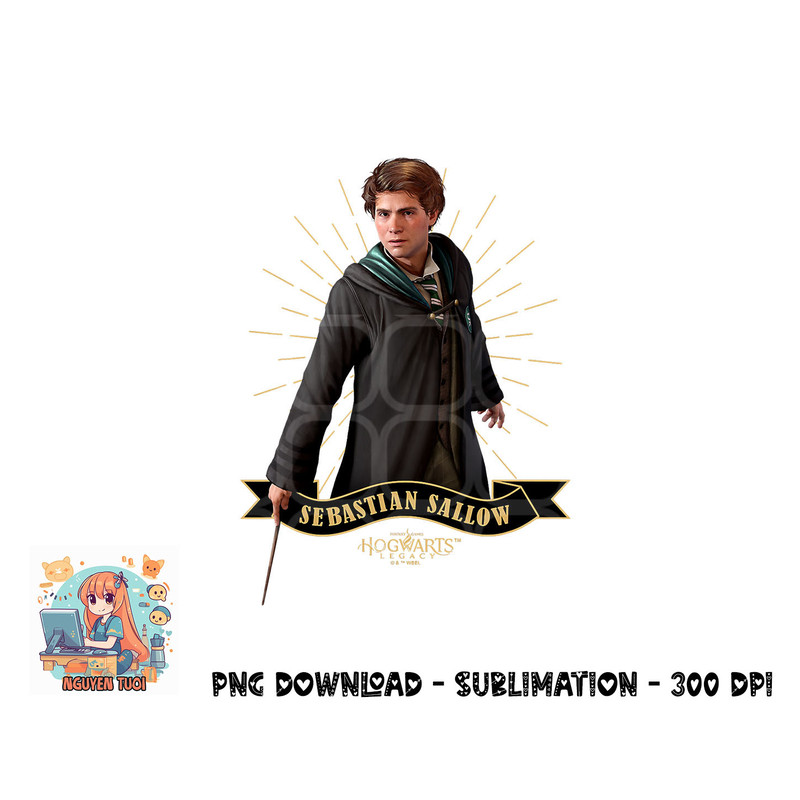 Harry Potter Hogwarts Legacy Sebastian Sallow Slytherin png, digital download copy.jpg