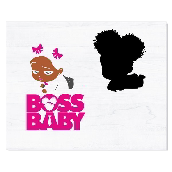 African American Boss Baby Girl logo svg, Boss Baby Girl svg - Inspire ...
