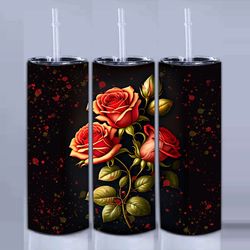 3d flowers tumbler wrap sublimation design 20oz tumbler