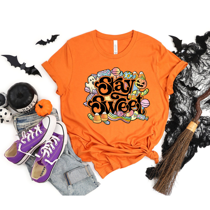 Stay Sweet Halloween Shirt, Halloween Kid's Shirt, Cute Halloween Tee, Gift For Her, Cool Halloween Gift, Halloween Fun Tee, Halloween Party - 2.jpg