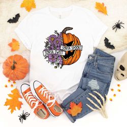 Sweet Sorta Spooky Shirt, Flower Pumpkin Shirt, Halloween PumpkinTee, Horror Shirt, Halloween Party Gift, Sarcasm Tee, S