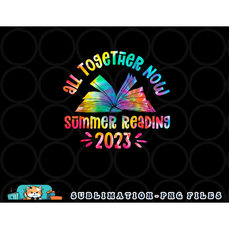 Tie Dye Book All Together Now Summer Reading Program 2023 png, digital download copy.jpg