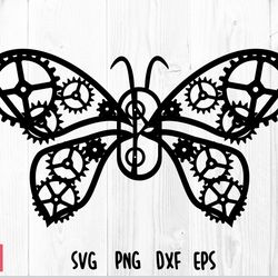 butterfly steampunk svg, butterfly vector file, butterfly png, butterfly dxf, butterfly cut file for cricut silhouette