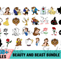 100 beauty and beast bundle svg, disney svg, belle svg, disney princess svg, walt disney,belle clipart,belle svg,beauty